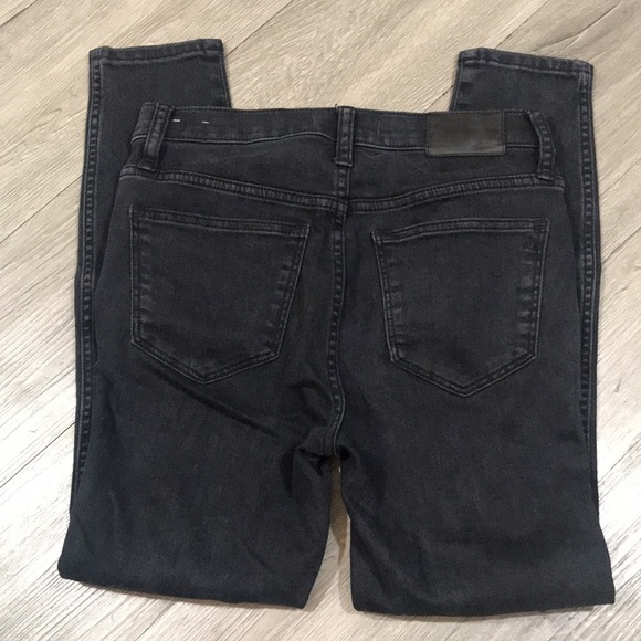 Madewell 10” High-Rise Skinny Exposed Button Fly Black Jeans size 26P - Picture 7 of 14